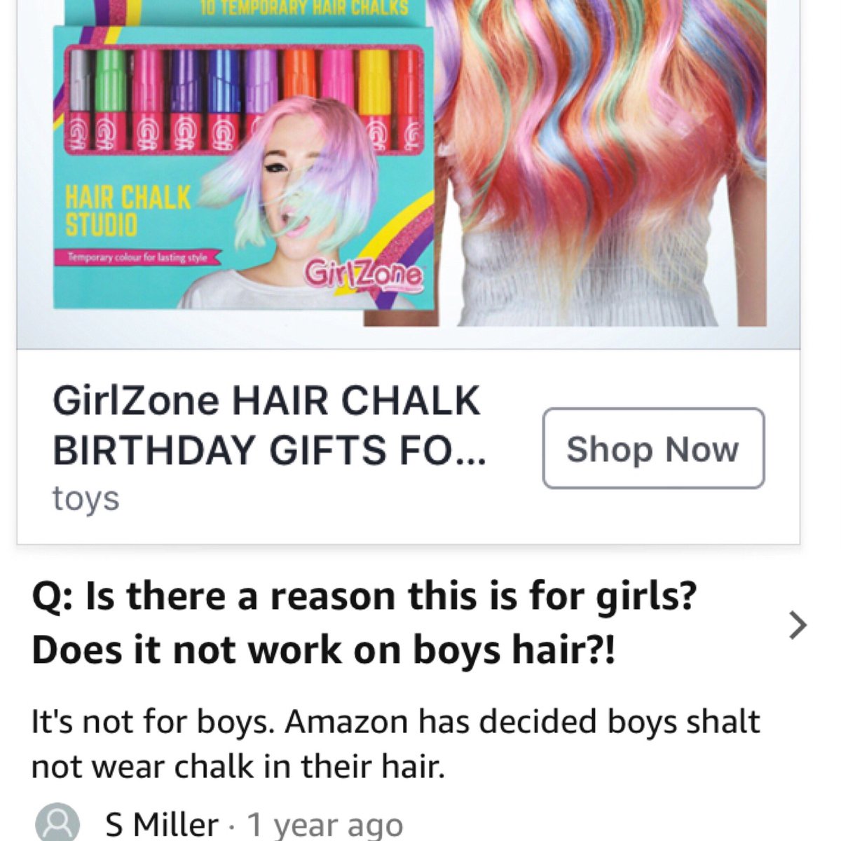 GirlZone Hair Chalks Set, 10-Piece Temporary Hair Chalks For Girls