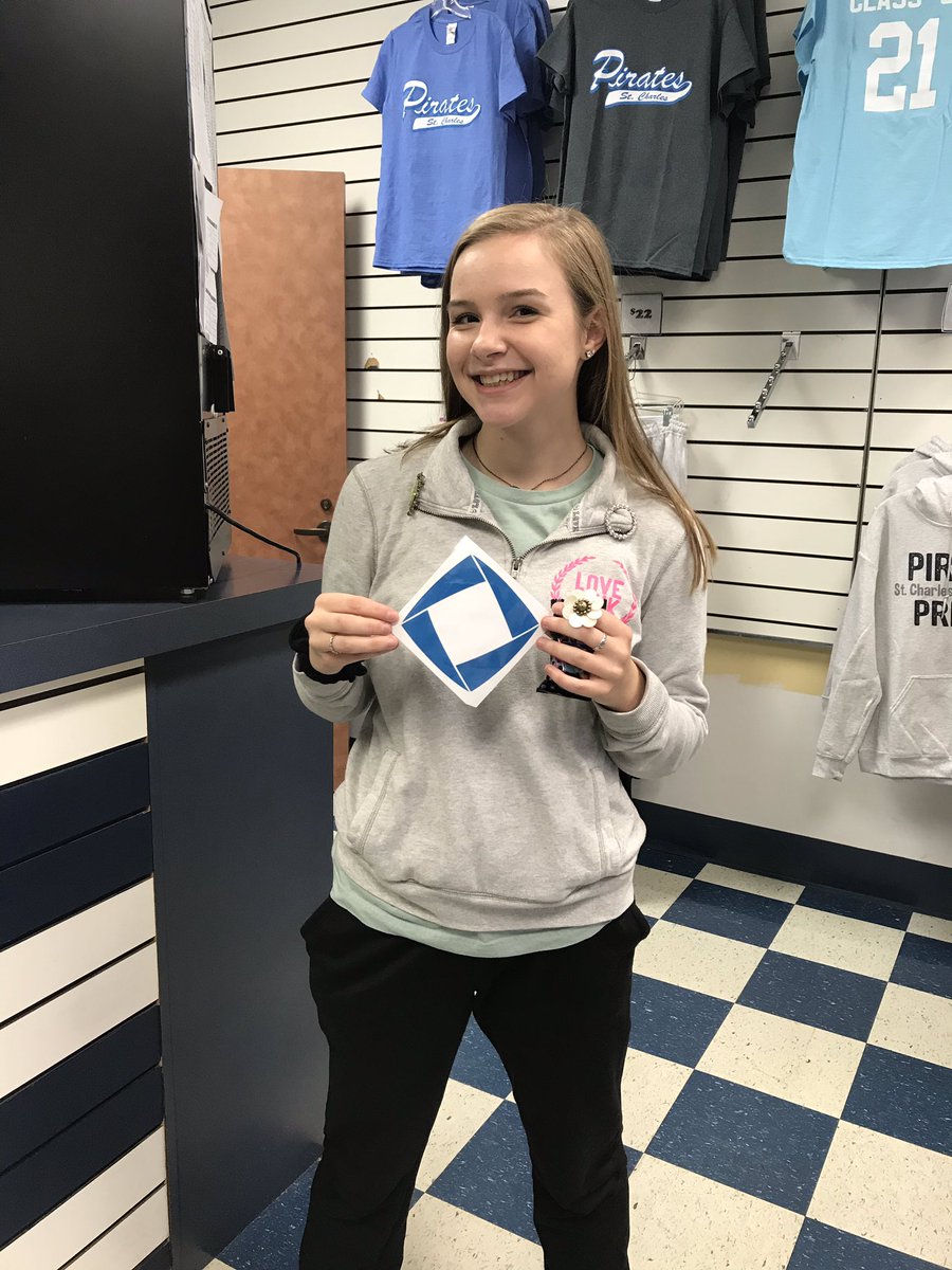 SCpiratedeca's tweet image. First day of DECA spirit week. Monday’s theme was Diamond Day. Congrats to Sarah and Charlie who found diamonds at school &amp;amp; won a free Galley cookie! #DECAspiritweek #MODECA