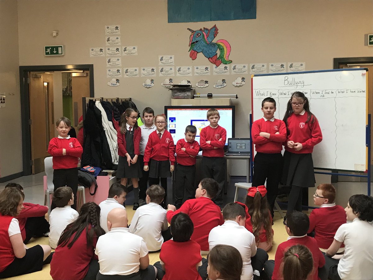 MissDaigleDPS's tweet photo. At today’s assembly, we celebrated again our shining stars from class 7-11 and the focus of our assembly was ‘bullying’- what it is, its impact and what to do if it happens and who can help. All children have the right to be safe- article 19 #antibulluing @drumparkprimary https://t.co/Utg88ITfB8