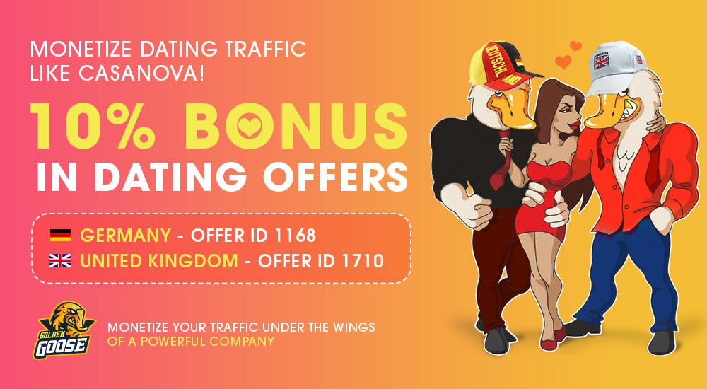 affnow1's tweet photo. Hi guys,
Is very cold in UK and DE, let's be like Casanova and warm up things with dating! Check this week Golden Goose's promo and help getting real dates in UK and DE with 10% Bonus!
By @GoldenGosseCPA #Bonus #Network #AffiliateNetwork #Affnow #AffiliateMarketing https://t.co/npbO4pu2n5