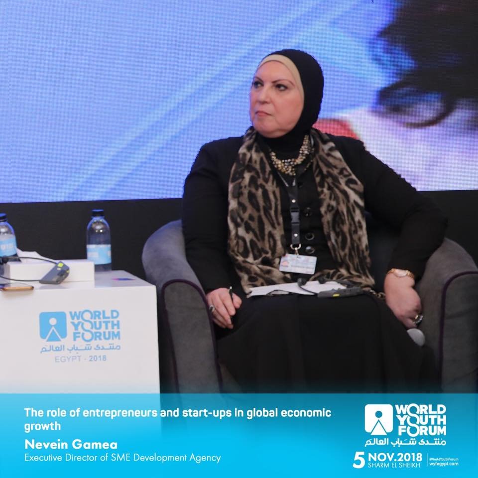wyfegypt's tweet photo. Nevein Gamea, Executive Director SME Development Agency: 
Encouraging pioneers is one of our main targets. #WorldYouthForum https://t.co/iLCfxPpjWc