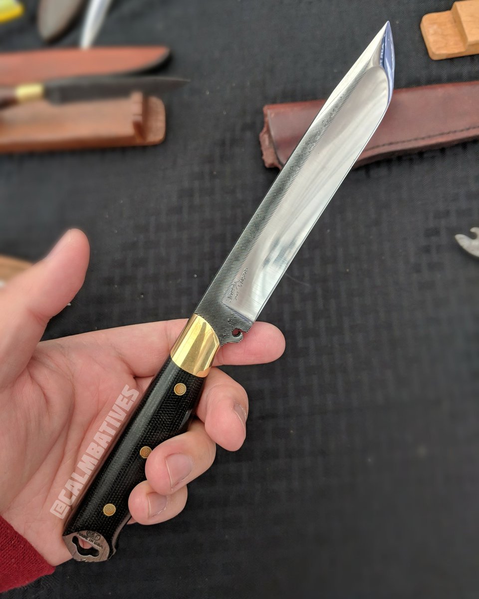 I believe in recycling, so I'm impressed by this fixed blade. It's crafted from a repurposed file, mated to Micarta scales, and nicely balanced.
#fixedblade #fileknife #customknife #knife