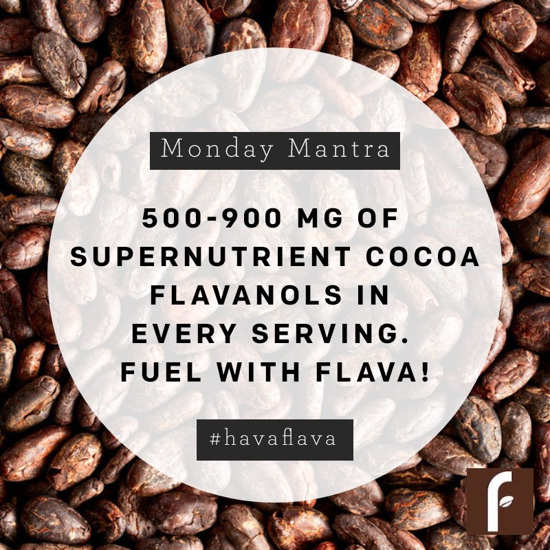 Whether you’re training for a marathon, or looking for ways to improve productivity and energy, Fuel with Flava! Each serving of our products delivers 500-900mg of cocoa flavanol #antioxidants. Learn more about cocoa flavanols here: flavanaturals.com/flavanol-benef… #cocoaflavanols