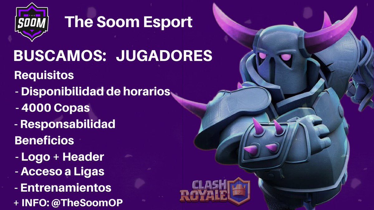 TSHGaming18's tweet photo. Hola Qué Tal Amigos Ya que el @ClashRoyaleES está en uno de sus mejores momentos abrimos Puertas a ese maravilloso juego.
Requisitos
+4000 copas (Si Tenes menos y sos bueno hablanos igual)
Mayor de 15 años de edad
Tener exp y bastantes mazos que controlen #GoSoom https://t.co/oEG3x0q0qY
