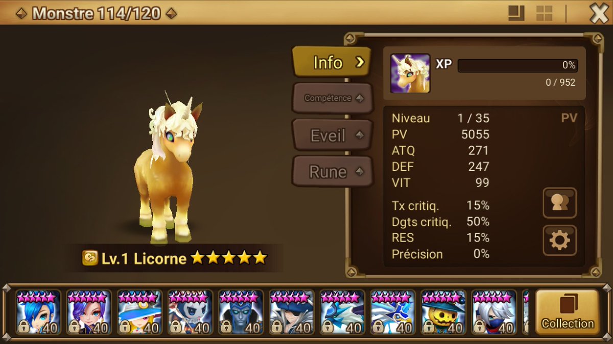 ENTLORD1's tweet photo. Oh trop refait c est ma première licorne #SummonersWar https://t.co/r6nxUBlut2