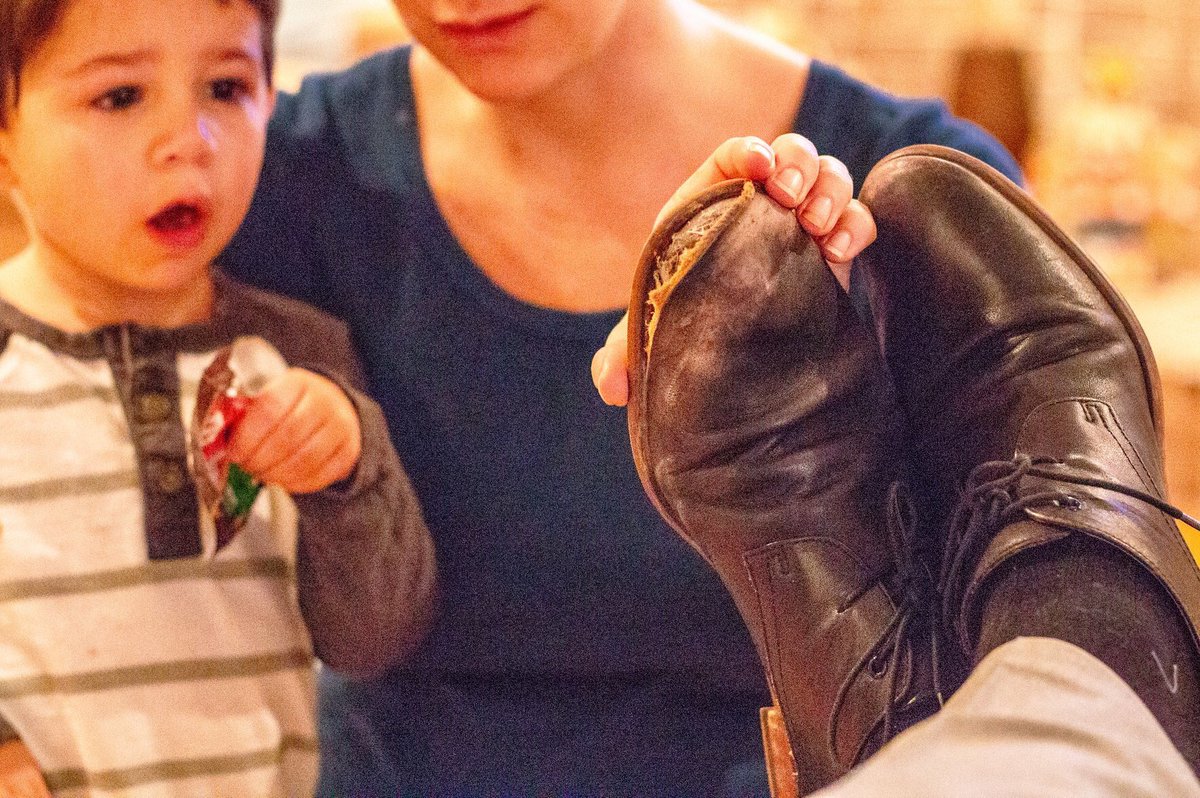 Tanoos2018's tweet photo. With the final day of the campaign coming to a close, I thought it appropriate to wear these shoes. I busted the toe out a few weeks back on the trail. They were pretty old. But our hard work helped do them in! https://t.co/I20oQudbTs