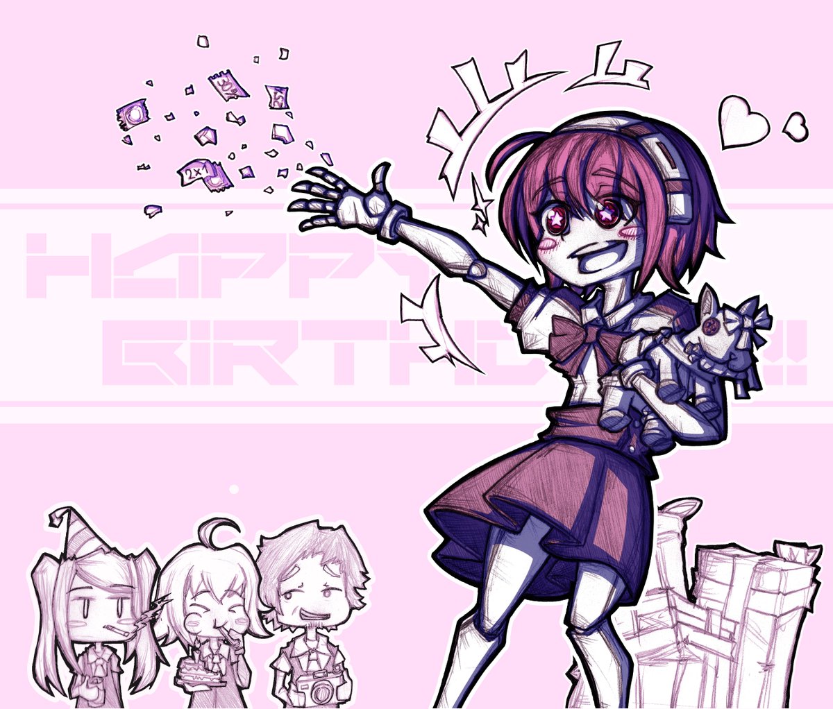 GaddTheThief on Twitter: "Don't forget the birthday girl!! 💝🎀 is Dorothy's birthday, press F to praise robot loli. She's from Va-11 Hall-A, an awesome game developed by @SukebanGames It has dank