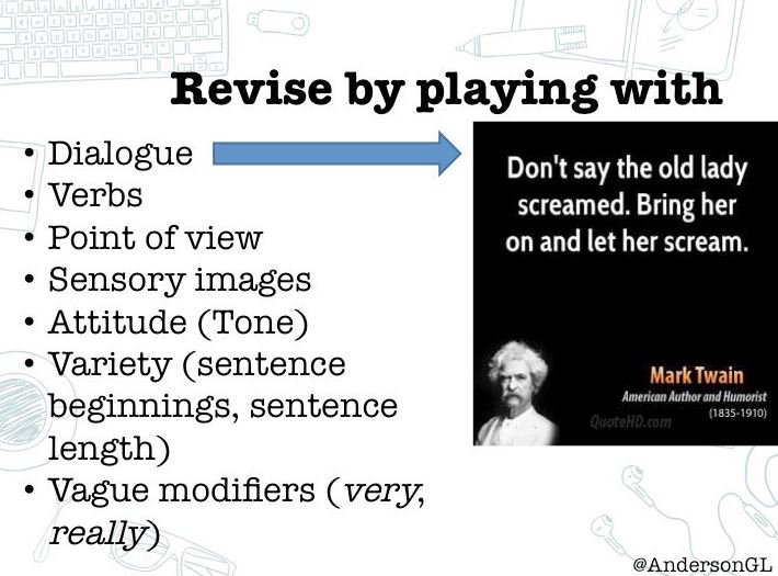 AndersonGL's tweet image. A3.  Many students can guide themselves through effective revision with this checklist. #teachwrite