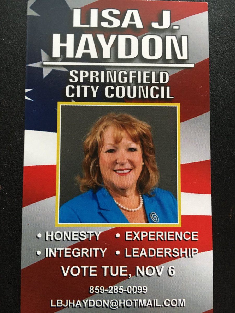 I humbly ask for your vote tomorrow &amp; promise to work hard for the citizens of Springfield.