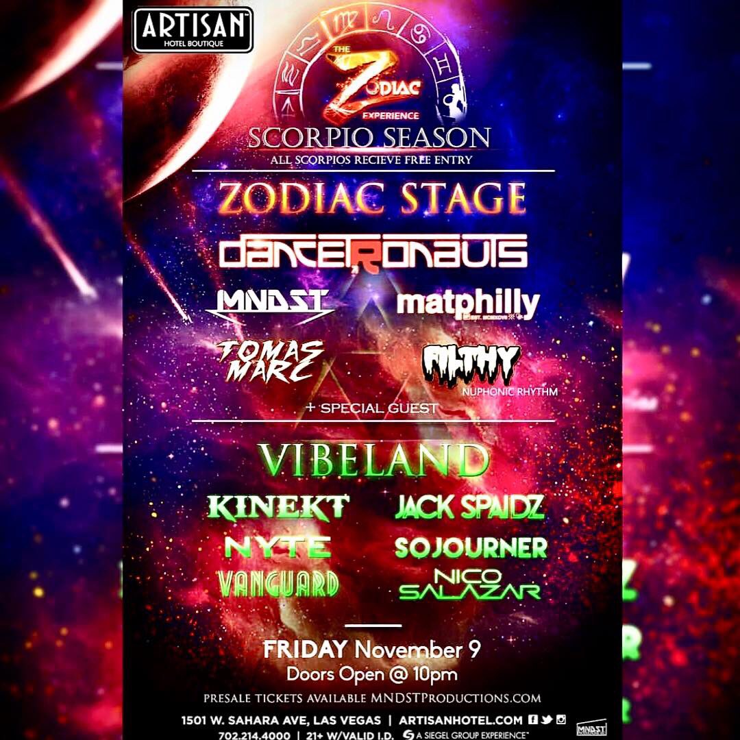 dancetronauts's tweet photo. @thezodiacexperience
The Zodiac Experience 
All #Scorpio get in FREE 🎉♏🦂
°°°°°°°°°°°°°°°°°°°°°°°°°°°
THE #ZODIAC STAGE-
@dancetronauts
@mndst_official
@matphilly
@tomasmarcmusic
@instafilth
==================
REPOST &amp; TAG A SCORPIO! 🎉
#ScorpioSeason #MNDSTProductions https://t.co/9i25AUxvWD
