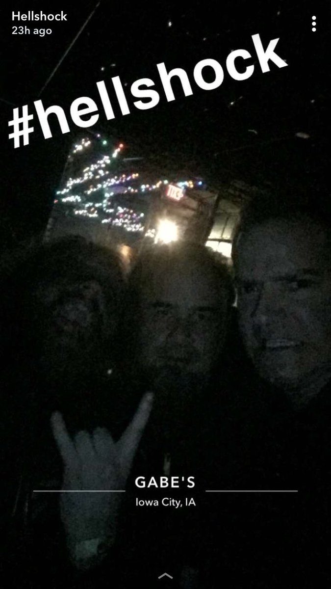 Hellshock (@hellshockband) on Twitter photo Montana and Chuck rocked it! Thanks again for having us <a href="/ASilentTruth/">A SILENT TRUTH</a> ! <a href="/IowaCityGabes/">Gabe's Iowa City</a> was a blast! And thanks to <a href="/TheRumoursMusic/">The Rumours</a> and <a href="/SectionHate/">Section Hate</a> for all the kindness and hospitality! Montana and Chuck rocked it! Thanks again for having us <a href="/ASilentTruth/">A SILENT TRUTH</a> ! <a href="/IowaCityGabes/">Gabe's Iowa City</a> was a blast! And thanks to <a href="/TheRumoursMusic/">The Rumours</a> and <a href="/SectionHate/">Section Hate</a> for all the kindness and hospitality!