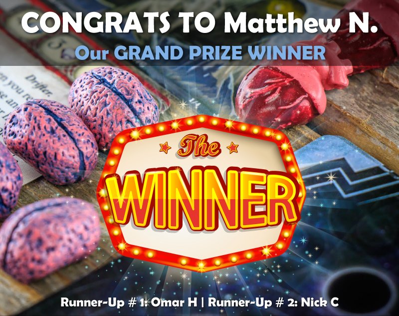 TopShelfGamer's tweet photo. CONGRATULATIONS to the winners of our $190+ #BoardGameUpgrade bundle for Arkham Horror: The Card Game! Announcement here https://t.co/7xdTFZJ4rg Special Thanks to @TheMeepleStreet &amp; @boardgamerev for sponsoring this giveaway! #topshelfgamer #meeplestreet #boardgamerevolution https://t.co/KSAOPkDAJs