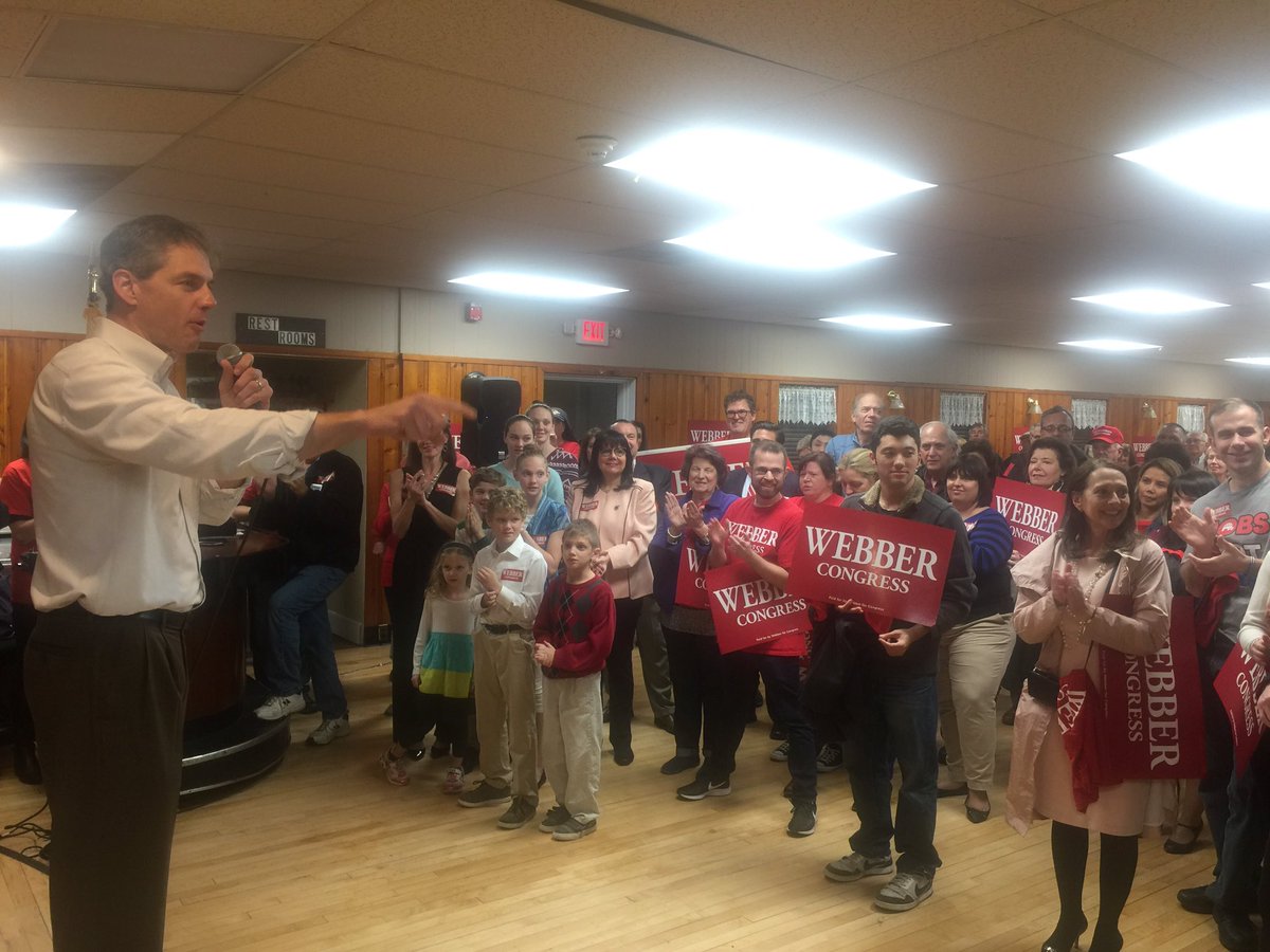 JayWebberNJ's tweet photo. I'm so thankful to everyone who came out for tonight's #GOTV rally in Parsippany. We couldn't do this without you! #WebberForCongress #NJ11 https://t.co/m7Ccffsomp