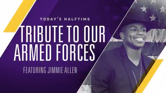 .@JimmieAllen performed during halftime yesterday as we honored those who have served our country.  #SaluteToService https://t.co/KNHCSbtJE0