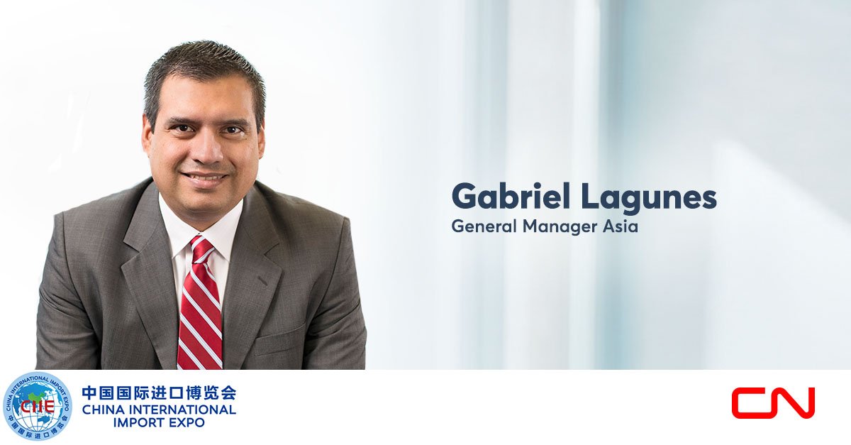 Have you met CN’s General Manager of Asia? Visit CN’s booth at <a href="/ciieonline/">China International Import Expo</a> #CIIE to speak with Gabriel Lagunes and the CN Asia Team to find out how we can help you reach farther and access key North American markets!