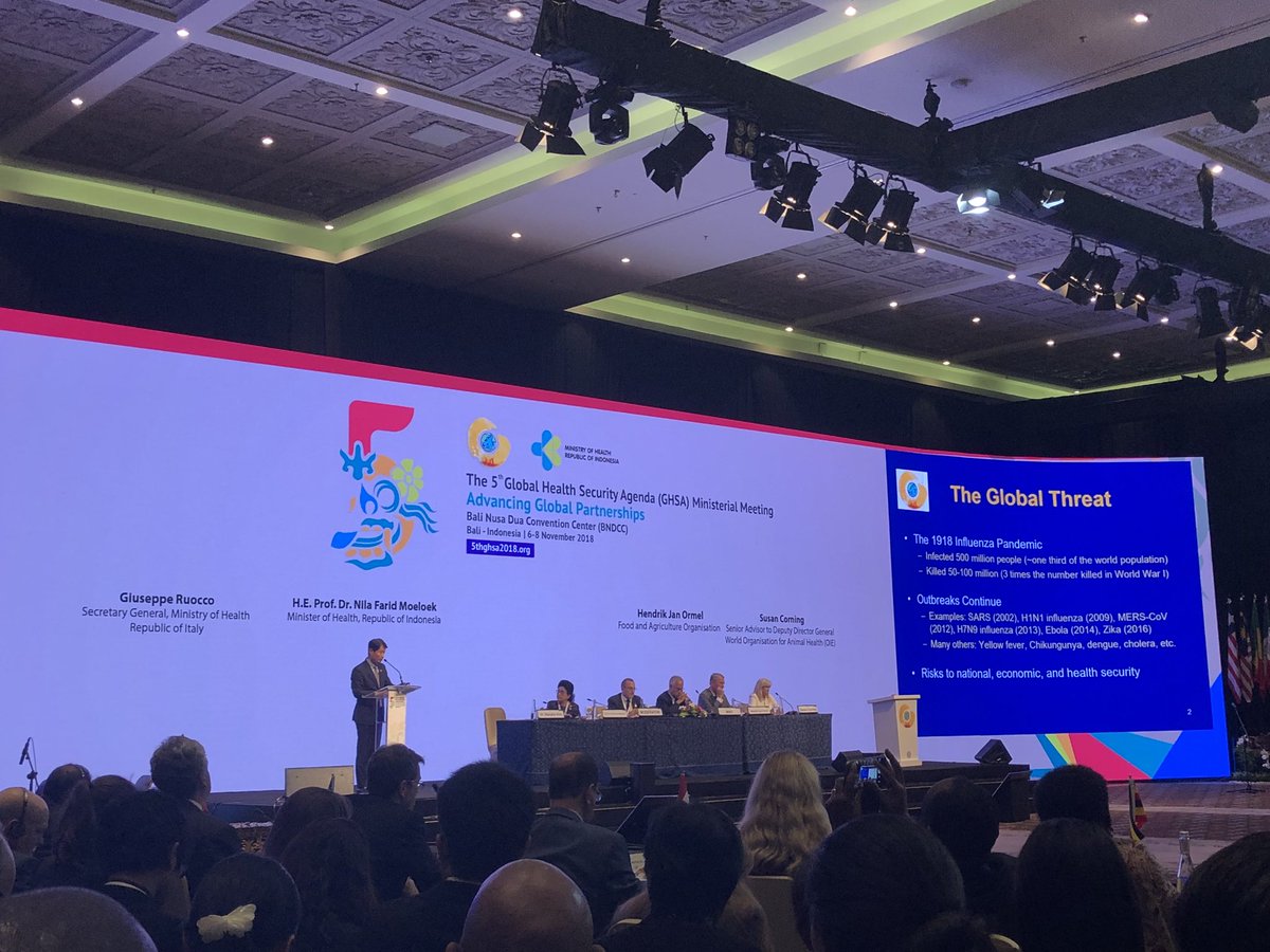 Dr Ganglip Kim, Dep Min, MoHW of the Republic of Korea: “Infectious diseases don’t need passports” - global health security requires coordinated global action #5thGHSA2018 #GHSAIndonesia #ghsagenda #GHSA2024