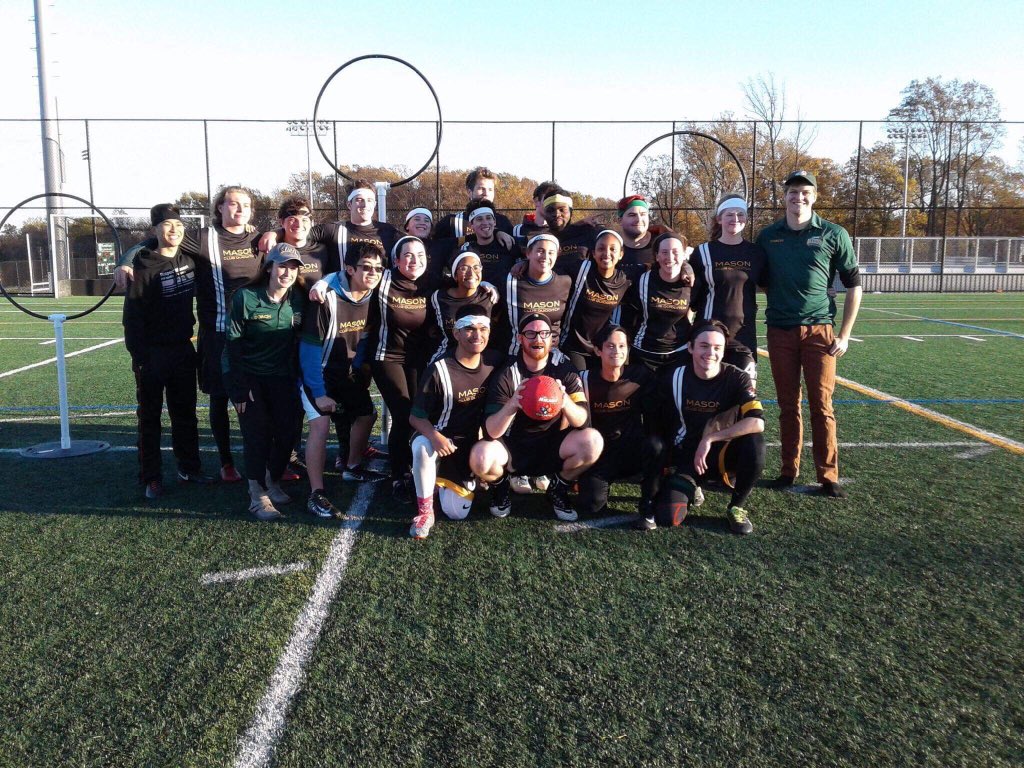 Mason Quidditch went 5-1 this weekend, tying with Ohio State University for 3rd place. Thank you <a href="/UMDQuidditch/">Maryland Quidditch</a>, <a href="/RichmondQuid/">Richmond Quidditch</a>, <a href="/CMUQuidditch/">CMU Quidditch</a>, <a href="/APPQuidditch/">Apparators Quidditch</a>, and <a href="/VTQuidditch/">Virginia Tech Quidditch</a> for great games!