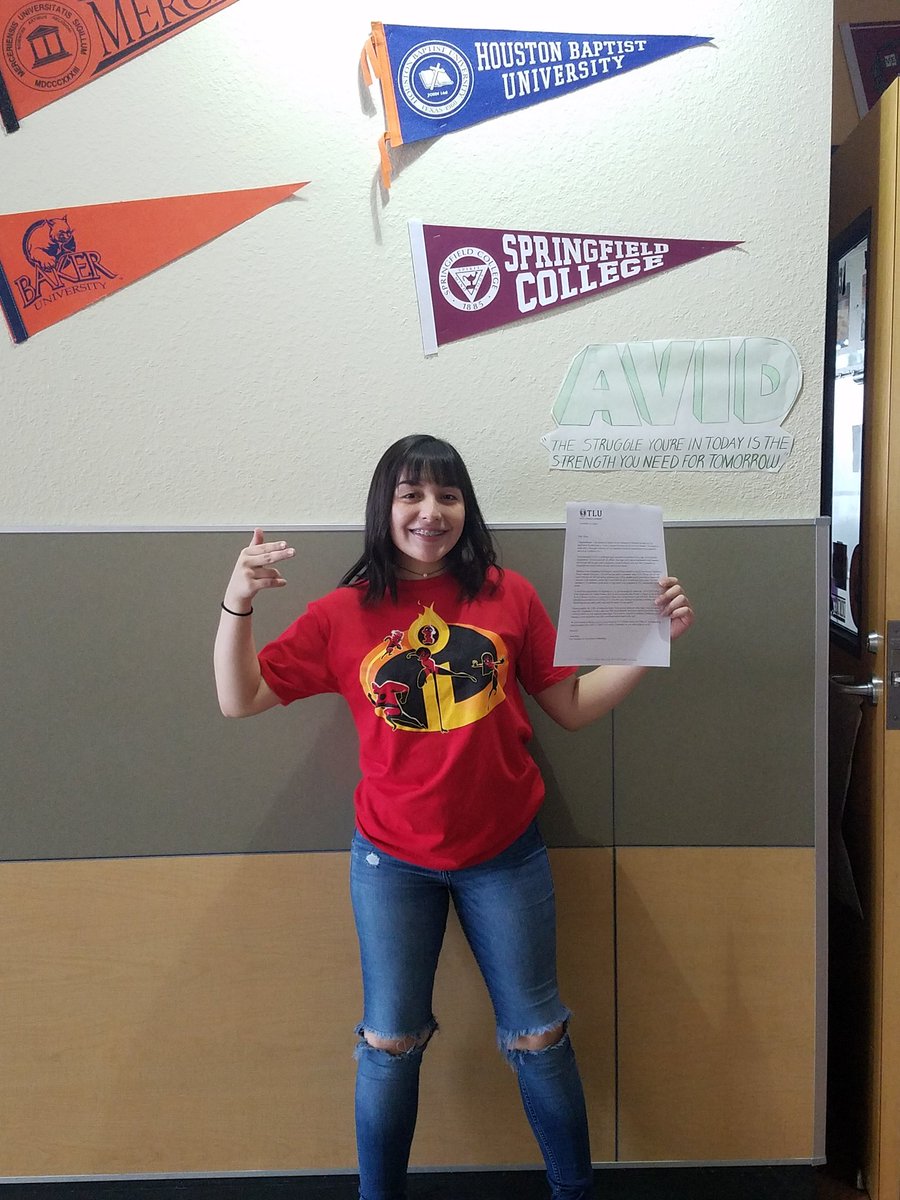 AVID_SMHS's tweet image. Congrats to this fierce lady! Accepted @txlutheran and leading her AVID peers every day by example.  @SMCISD_AVID @sanmarcoshigh1 @AVID4College #ThisIsAVID #ownyourlearning
