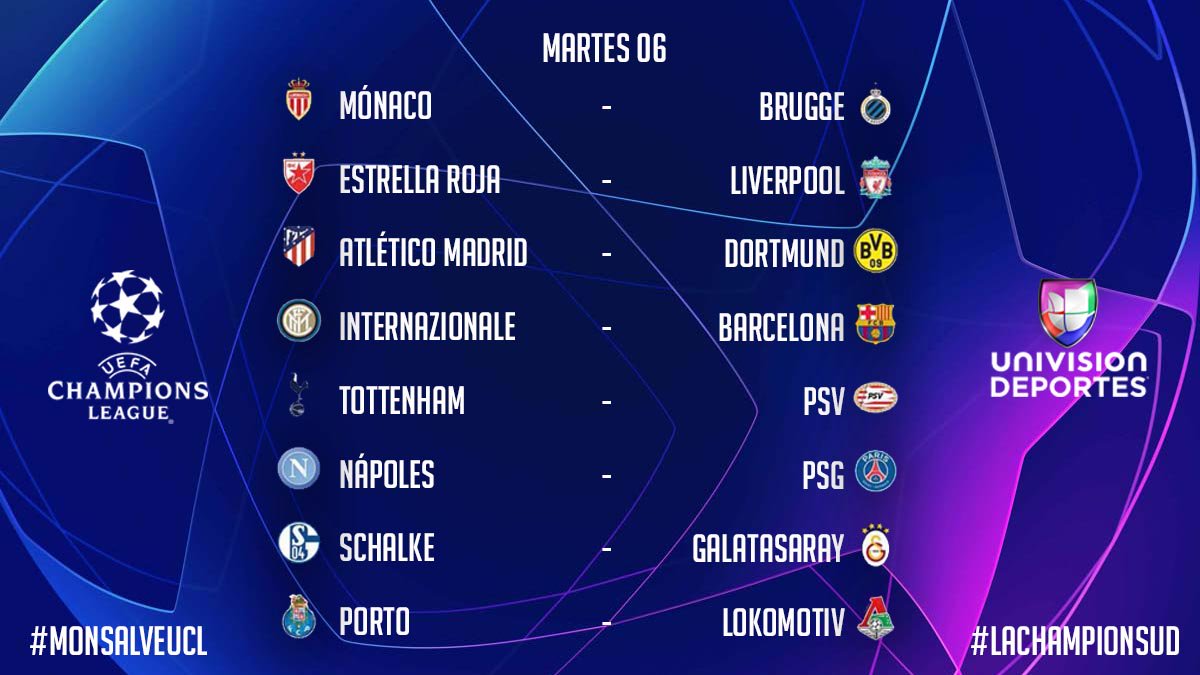Será una jornada interesante en la <a href="/LigadeCampeones/">Liga de Campeones</a>, el <a href="/Atleti/">Atlético de Madrid</a> y el <a href="/PSG_espanol/">Paris Saint-Germain</a> se juegan buena parte de sus posibilidades, mientras que el <a href="/FCBarcelona/">FC Barcelona</a> podría contar con el regreso de Messi para enfrentar al <a href="/Inter/">Inter ⭐⭐</a>. #LaChampionsUD
