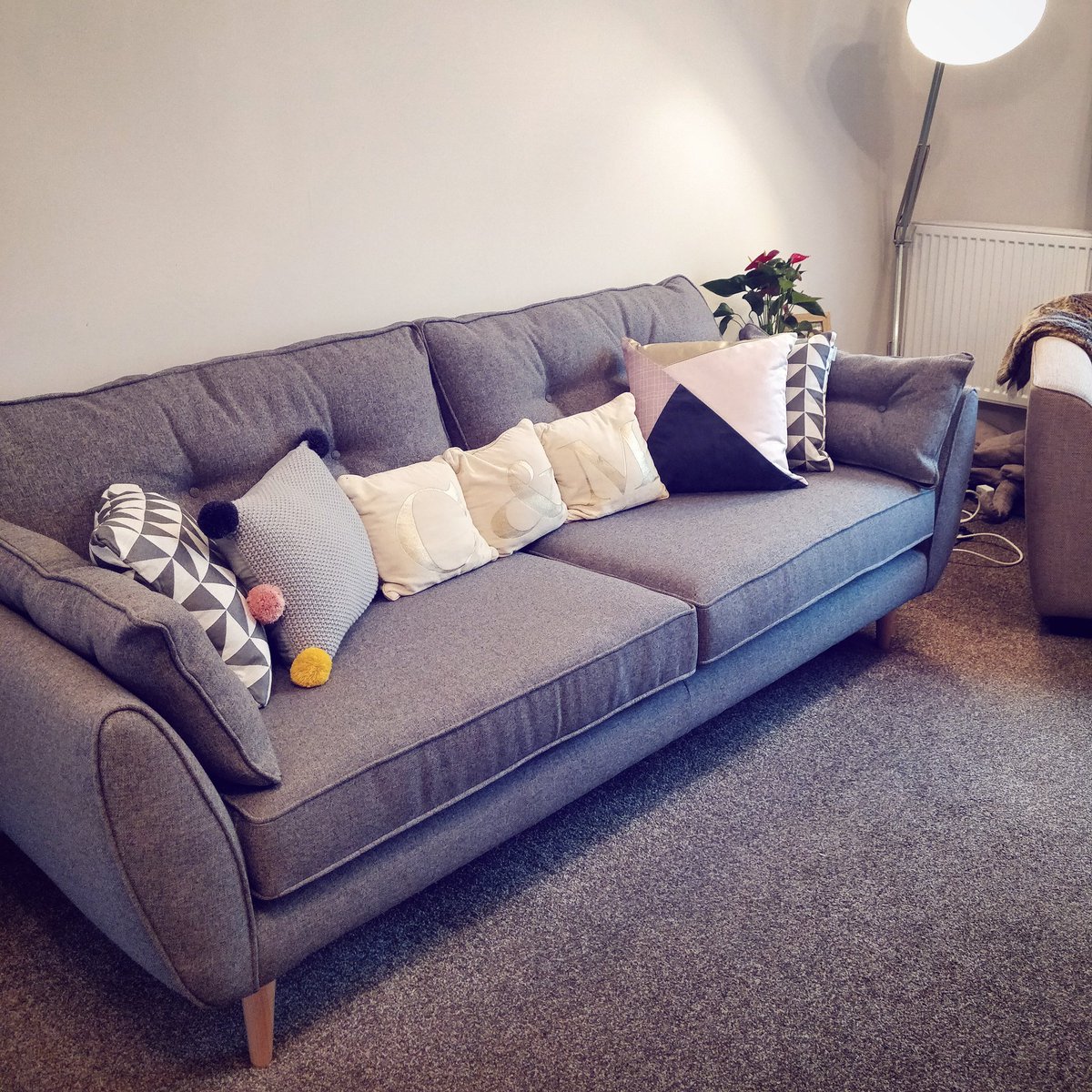 chloeejanex's tweet photo. New @DFS sofa love! 😍 Great service and delivery guys, friendly and helpful with a call 15 mins before they arrived! #DFS #zinc #mydfs https://t.co/mjsqNhS4FT