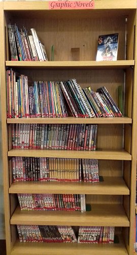 Ooops! Here it is! Post yours!  #ComicsInLibraries #shelfie 
Rules: 
1. Post a photo of your comics shelf
2. Use #ComicsInLibraries 
3. Nominate other libraries to post theirs (by quote RTing these rules)
4. Tag us or @ us so we can retweet
Please RT!  x.com/metaphrog/stat… …