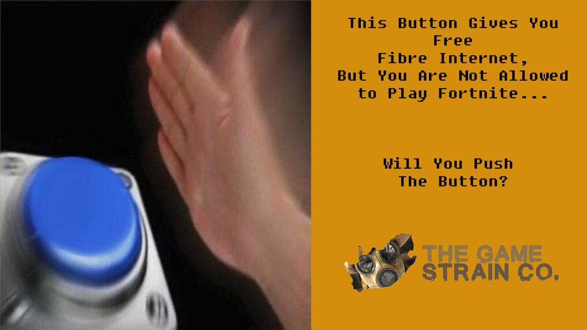 TheGameStrainCo's tweet photo. We would press that button way too much!!!
#TerribleTuesday #ZA
#GameStrain #Gaming https://t.co/oEKJRhpafS