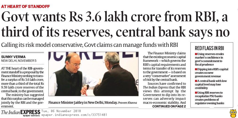 geetv79's tweet image. Nov 2016👇
#ModiSurgicalStrikeOnCommonMan 

Nov 2018👇
#ModiSurgicalStrikeOnRBI 

After Robbing Citizens with #DeMoDisaster
Now Crony Sevak ➡Robs the Bank💰
As Time Runs Out to Rescue Cronies 
#SuitBootLootKiSarkar 

#ModiAttacksRBI
#ChowkidaarHiChorHai
#ModiDemonetisationScam