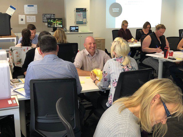 saceboard's tweet photo. Dozens of Business and Economics teachers have been put through their paces creating the perfect pitch as part of an implementation workshop for the new Stage 1 Business Innovation subject https://t.co/1SvJWVlYNA