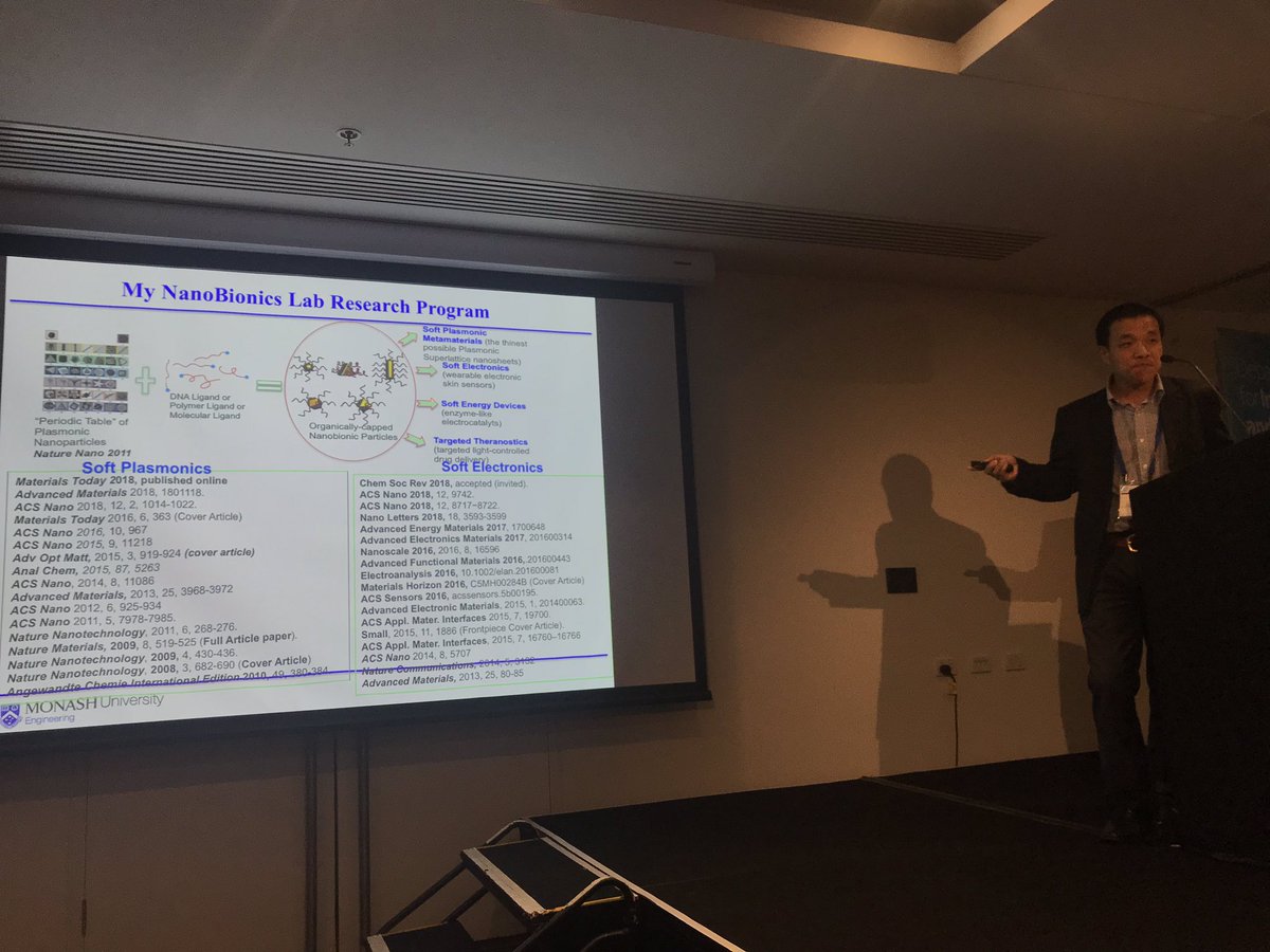 I am amazed by the cutting-edge science that Prof Wenlong Cheng and his team are delivering at Monash #greatjob @wenlongcheng #ICYRAM2018 #CuttingEdgeScience #EMCRs #WearableElectronics @MonashUni #FundamentalScience