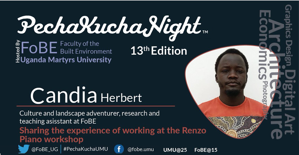 FoBE_UG's tweet photo. Presenter Profile No. 9!
#PechaKuchaUMU #13thEdition #PechaKucha #UMUSilverJubilee #GradEve
Wednesday, 7th November... give into the fear of missing out.
Calling all #imagineers and #FOMOsapiens https://t.co/rkb6VcZjmM