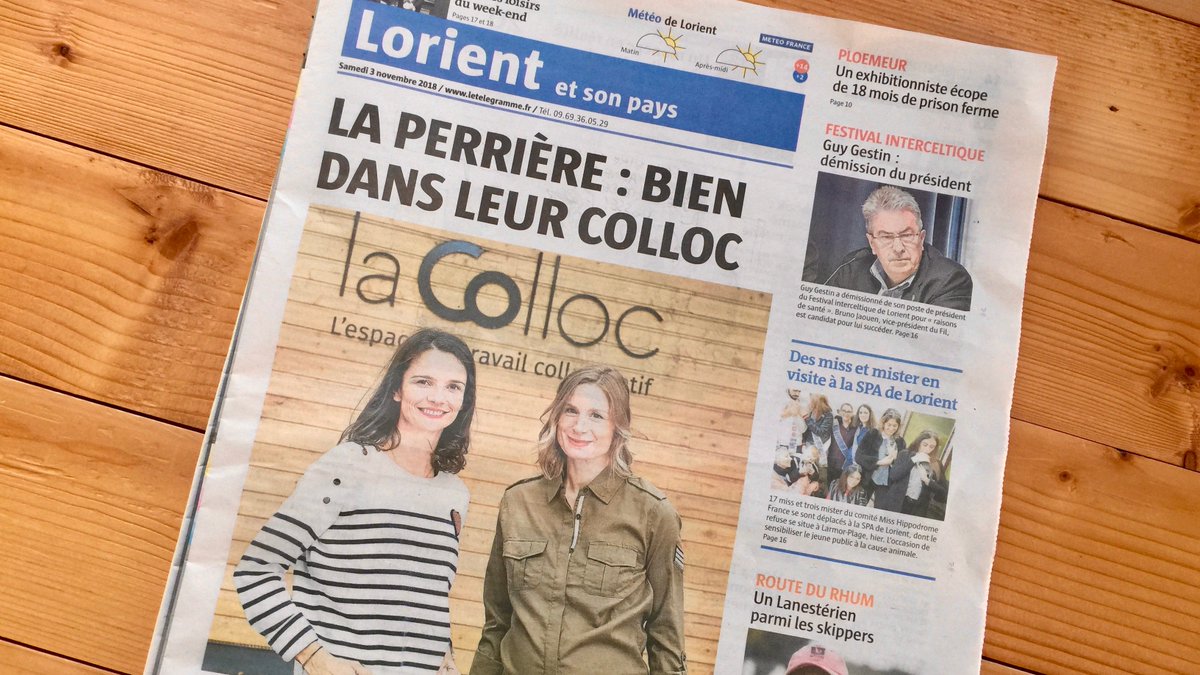 📰 Petit point revue de presse : avez-vous lu la série sur les femmes de l'avenue de la Perrière parue dans <a href="/TelegLorient/">Le Télégramme Lorient</a> la semaine dernière ? #Lorient #presse 
La série ici ☞ letelegramme.fr/tag/femmes-de-…
Le focus sur <a href="/aguilbaud/">Anne-Laure Gahinet</a> et <a href="/SabMln/">Sabrina Millien</a> ici ☞ la-colloc.co/le-telegramme-…