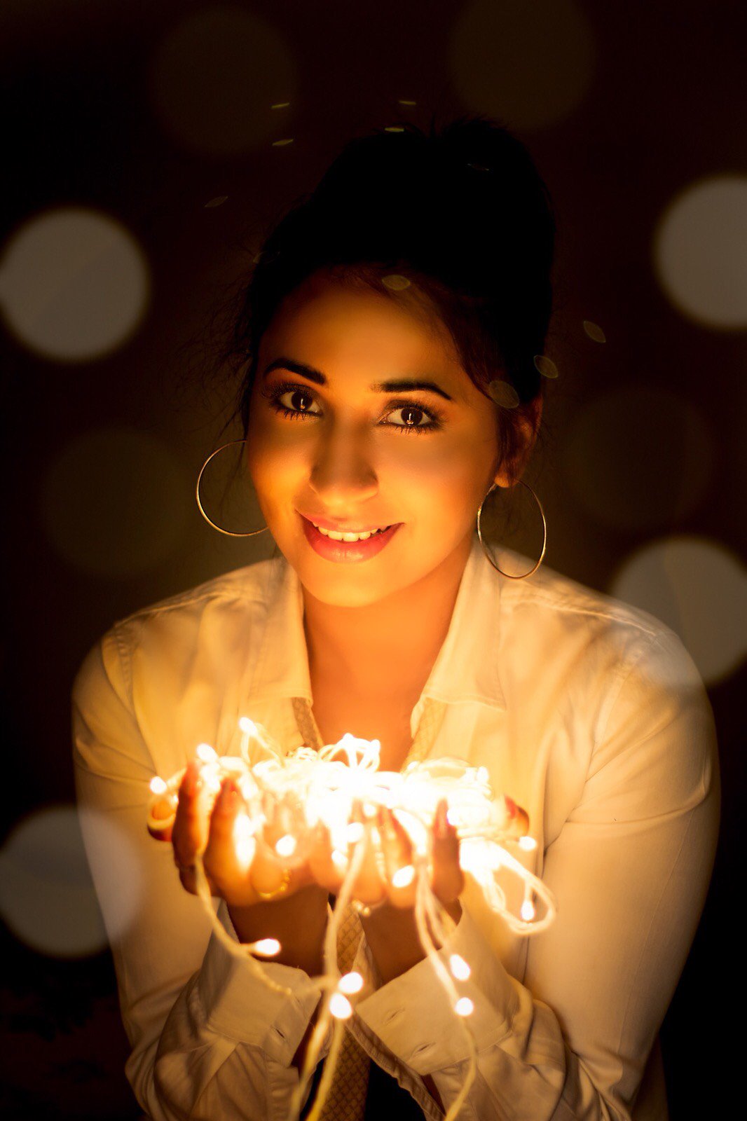 Happy Diwali Day! Lovely Indian Couple In Love, Wear At Saree And Elegant  Suit, Posed On Restaurant And Hold Lantern Together. Stock Photo, Picture  and Royalty Free Image. Image 119276598.