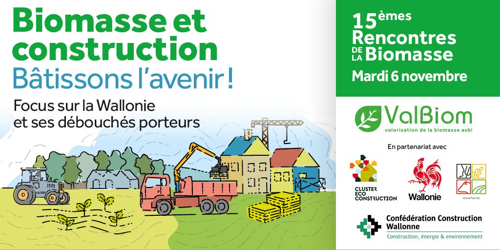 ValbiomAsbl's tweet image. Les #15RB, c'est parti ! Sur la thématique de la biomasse en construction, en collaboration avec @Cluster_EC