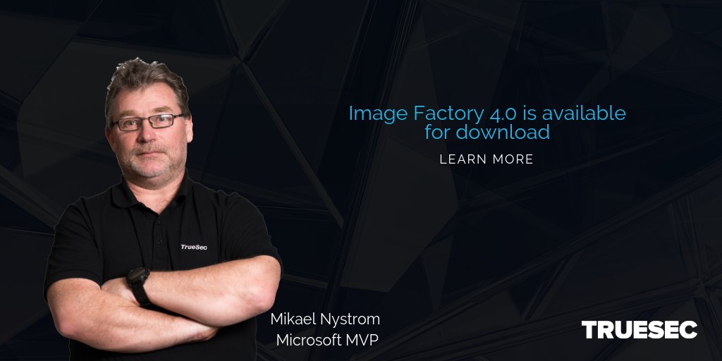 Truesec_US's tweet image. TrueSec MVP @mikael_nystrom says Image Factory 4.0 is available for download and what we use to create reference images automatically and there&apos;s a UI that lets you configure the XML file, import new OS’s, and perform all basic tasks. bit.ly/2Oqn4oL 
:
#imagefactory