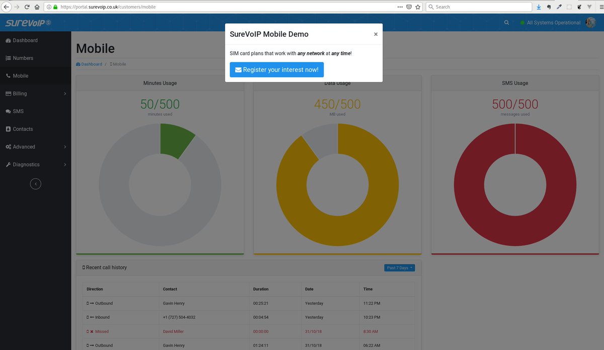 SureVoIP's tweet photo. The SureVoIP Mobile demo page went up last night. Will be live soon! https://t.co/GXudrXlooI