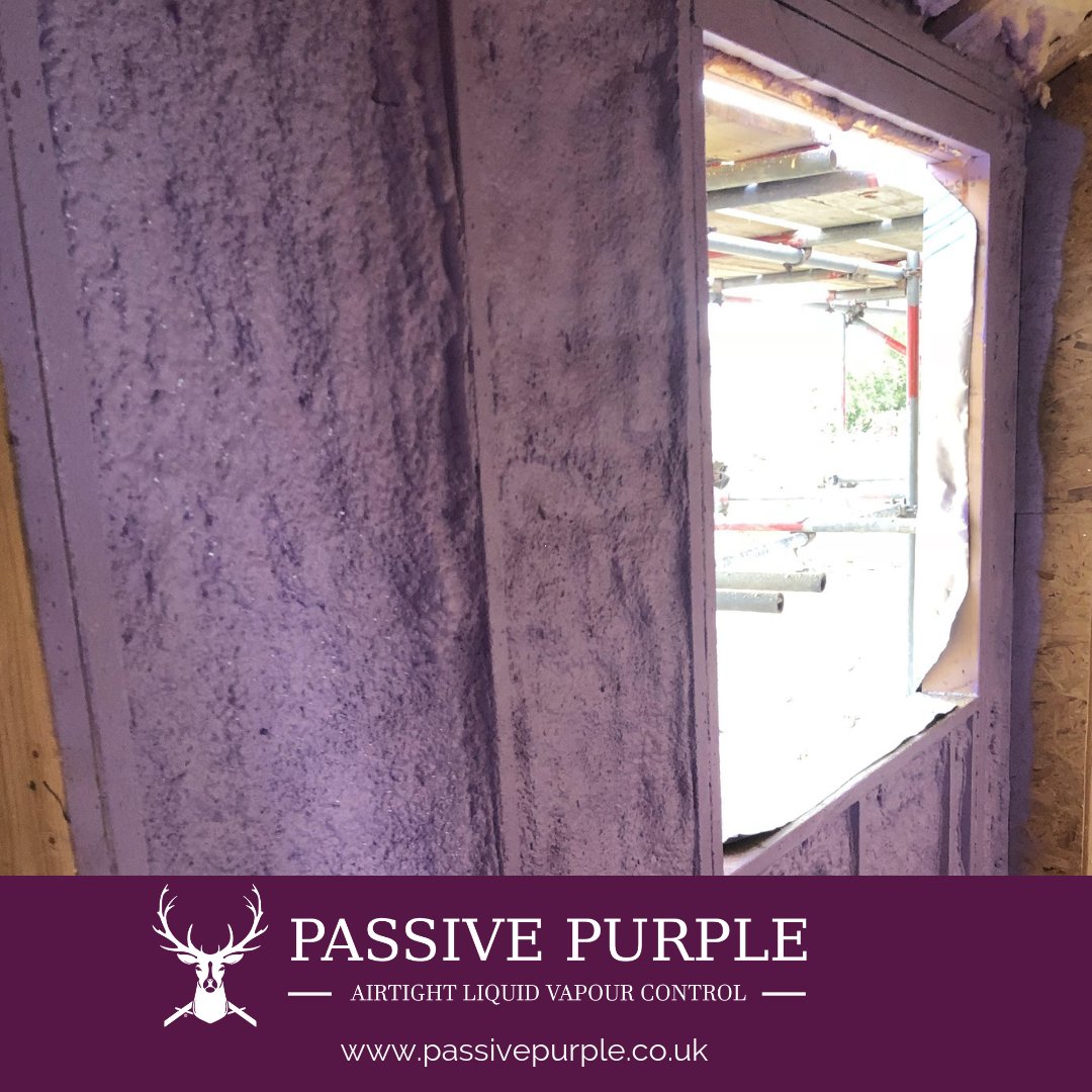 Passive Purple Liquid applied airtight vapour control 