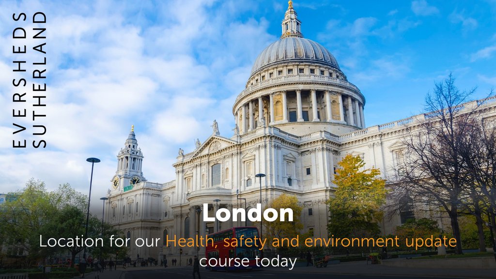 ESlawtraining's tweet photo. Pssst! Did you know that our health, safety and environment update series starts today in #London? https://t.co/C13zPWbayI #ESEHS #training #HSEinvestigations #healthandsafety @ESgloballaw https://t.co/GkSfulVs6D