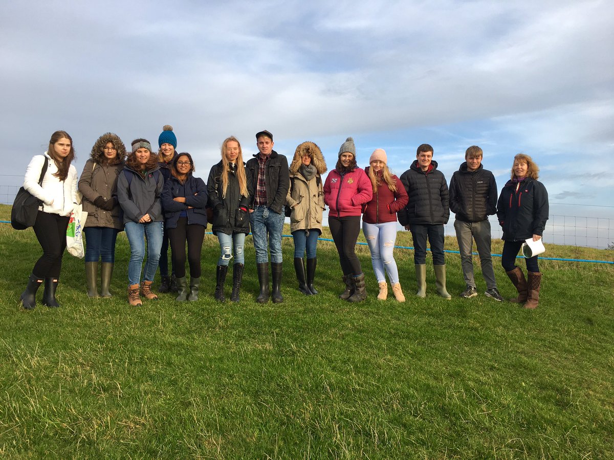First year Vet Biosciences students learning first hand why having the right coat is so important when living on the hill 😆🐏 #Pwllpeiran #ibers #researchledteaching