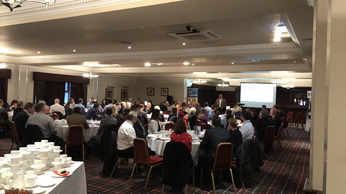 DYWFife's tweet photo. @DYWFife Business Breakfast @DeanParkHotel kicking off with the chair of our board, Bob Garmory. #FBWeek2018 #FutureProofFife https://t.co/1n3UgUv1h8