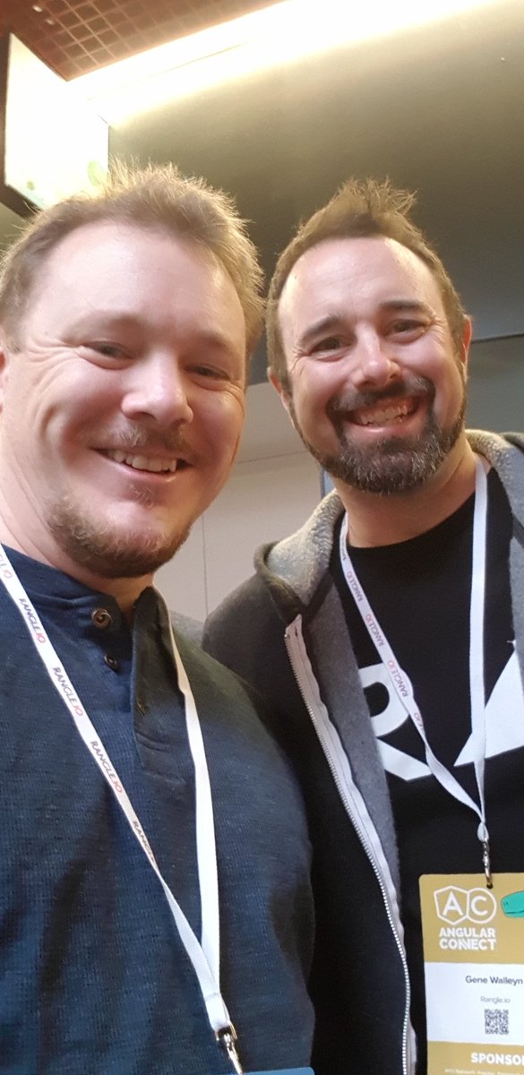 jornare's tweet image. Kicked off the day sharing insights with Gene from #rangleio #AngularConnect #webstep