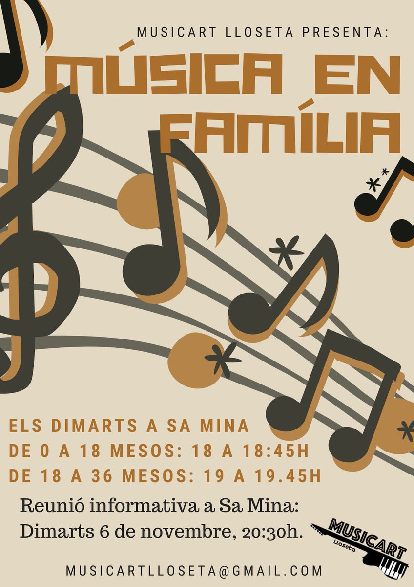 Aquest hivern pots gaudir de la música en familia a Lloseta. 🎶🎹🎼🎵