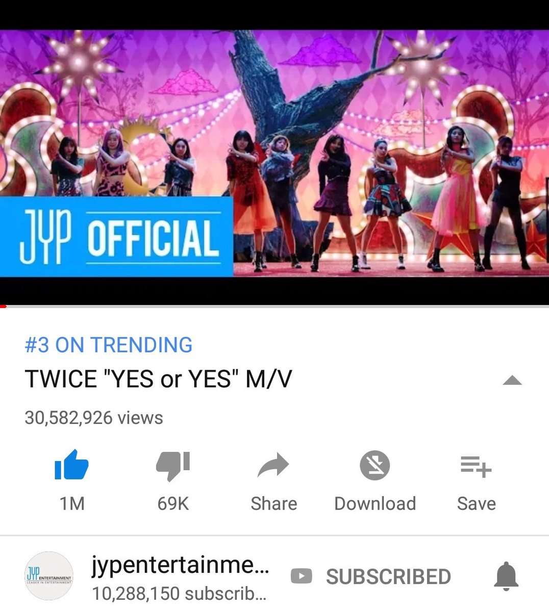 Once Icantstopme Twice Yes Or Yes Has Surpassed 30 000 000 Views On Youtube In Just 24 Hours 7 Minutes Whatta Twice Yesoryes