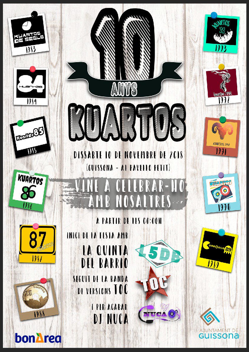 AJGuissona's tweet photo. Aquest cap de setmana queda't a #Guissona! Múltiples propostes per a totes les edats! #cultura #festes #educacio @kuartos93 @AteneuGuissona https://t.co/oOhmXypKCM