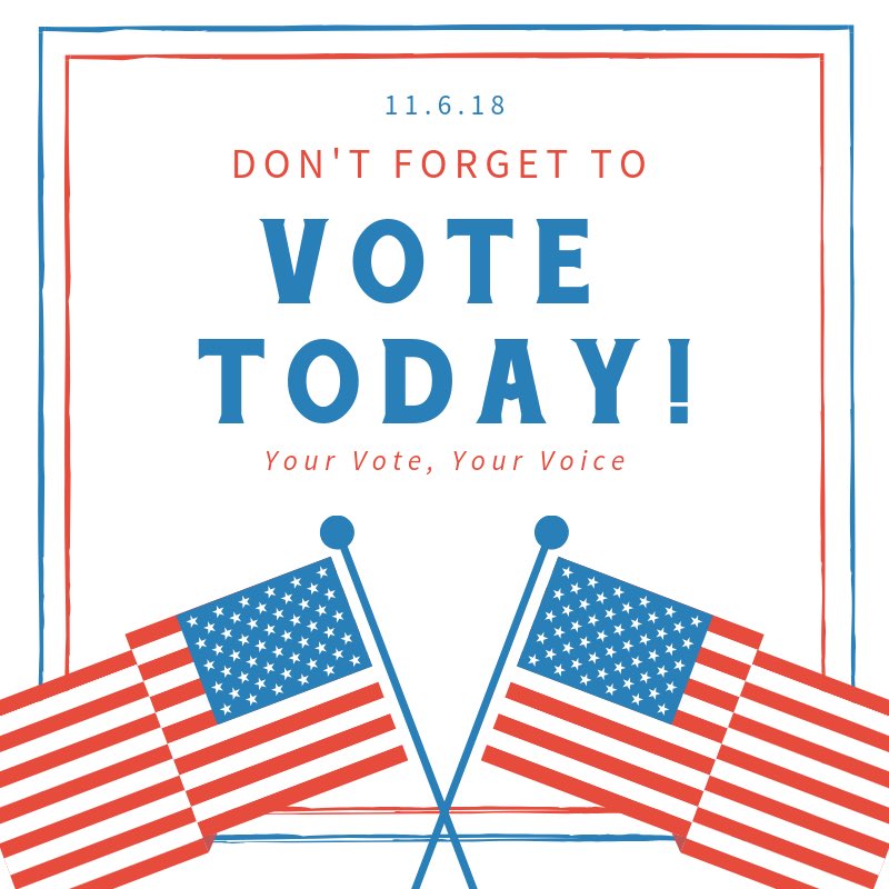 It’s Election Day, bulldogs! Don’t forget to go out and vote to let your voice be heard! #2018Midterms #GoVote