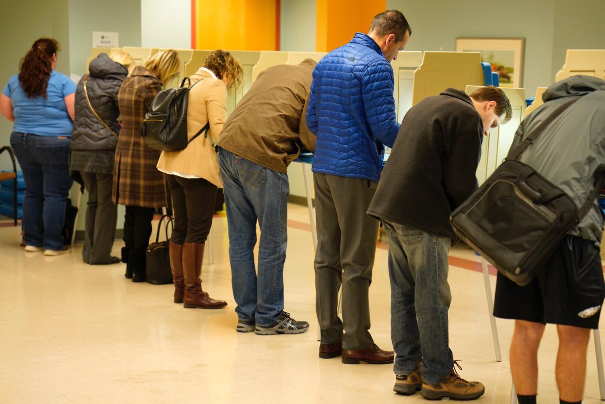Covering elections today for <a href="/MPRnews/">MPR News</a> started out at the Edina Senior Center where nearly 100 voters had shown up in the first hour