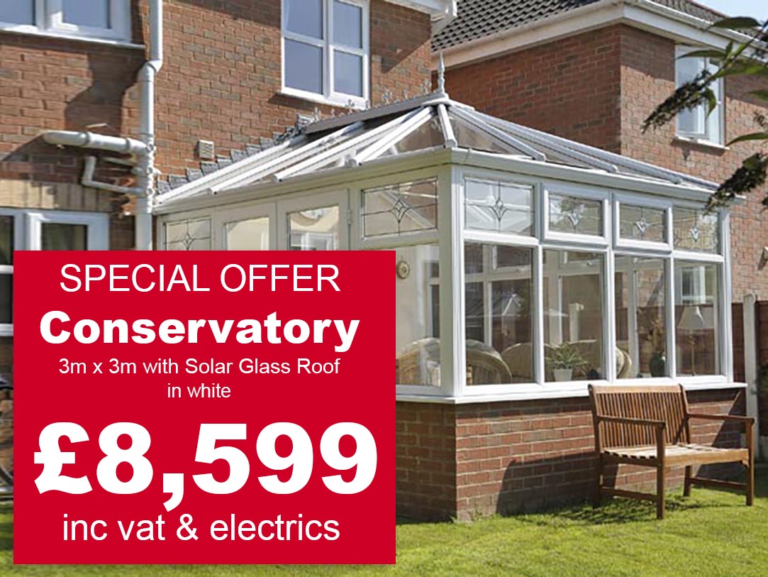 WindowsSelect's tweet image. Special Offer Conservatory 3m x 3m from £8,599 inc vat, fitting and electrics - Contact us to book your Quote today! 01283 535765