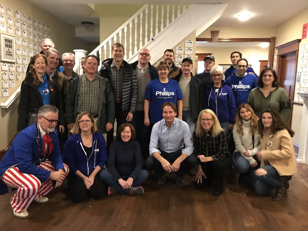 Big crew in Excelsior preparing to #KnockTheVote on #ElectionDay! The weather sucks but two more years of an unchecked Trump Administration would be way worse. Are you talking to voters today? #DeanTeam #MN03 #GOTV #VOTE