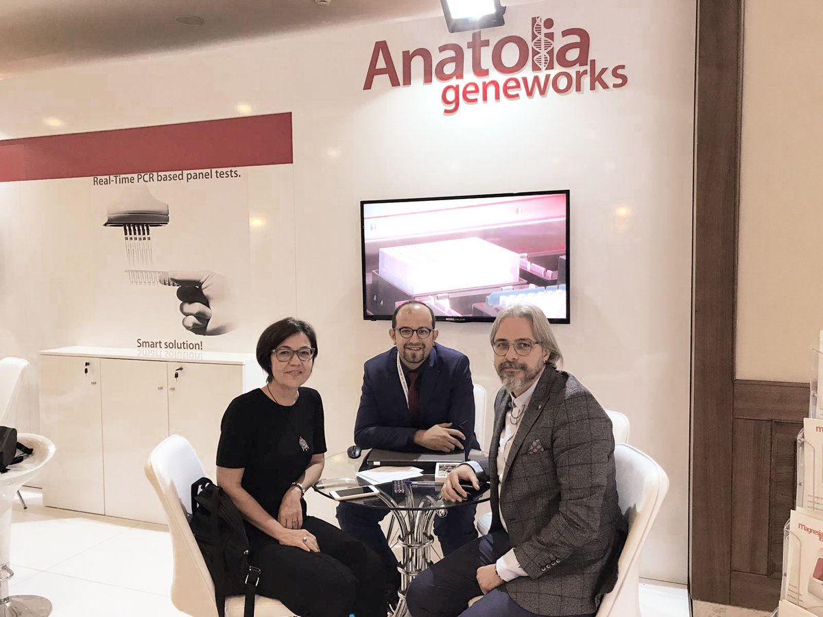 Anatolia_G's tweet photo. Thank you for your attention to our booth at 38th Turkish Microbiology Congress in #Antalya.
See you at our presentation on “Use and Advantages of Multiplex Panel Kits on Pathogen Detection” on 7th November 2018 at 13:30. #tmc2018 #türkmikrobiyolojikongresi #AnatoliaGeneworks https://t.co/13OKinR0lJ