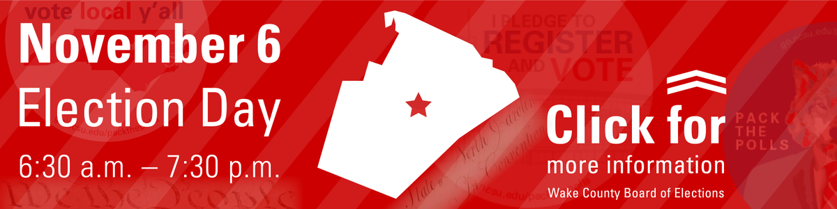 NCStateWISE's tweet photo. Happy Election Day!!! Follow the link to find your polling station - nearly 15,000 folks voted early at Talley - let your voice be heard!
https://t.co/nFxna7wSdq https://t.co/l5FjU2fUfW