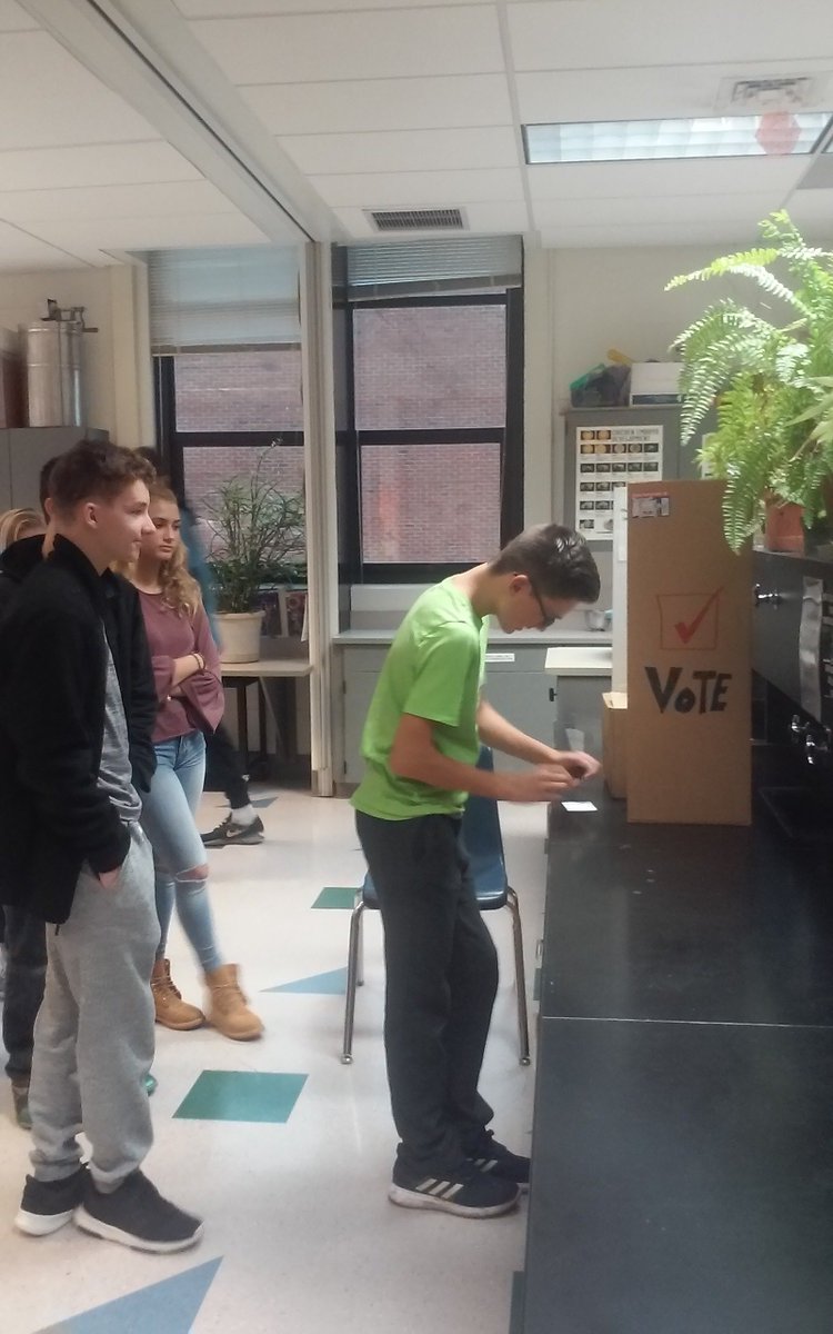 HollyOberholtz2's tweet photo. It's Election Day...in Ag Science I. #LSAgSci students @GardenSpotFFA @lshspioneers cast their vote during the Plant and Soil Science Unit. Who would you have voted for? #BeAVoter https://t.co/Dp0Dv1snLC